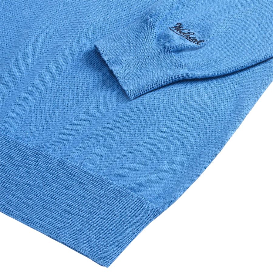 Maglia girocollo in puro cotone con logo ricamato da uomo Woolrich | CFWOKN03313115